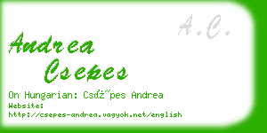 andrea csepes business card